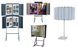 Floor Stand Poster Display Rack with 10 Swing Panels and Storage Bin –  SwingFrames4Sale