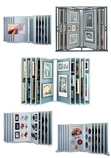 Poster Display Rack with Poster Bin Storage | 30 Swing Panels 2-Sided