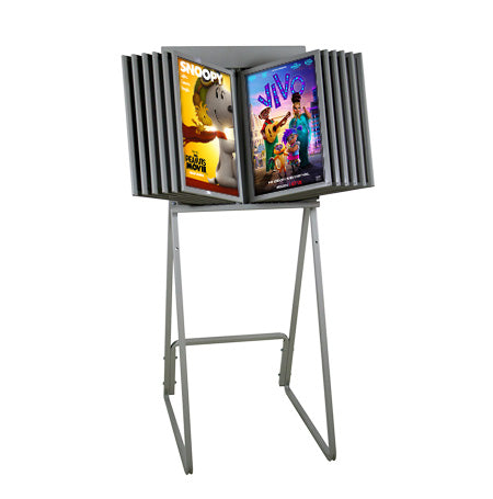 Conference Standing Panel Style Standing Swinging Panel Display Information Center with 12 Flip Panels ...