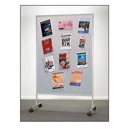Portable, Rolling Vinyl Floor Display Panel 48x66 | with Locking Casters or Fixed Snap Lock Feet
