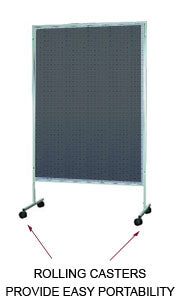 Portable Pegboard Floor Standing Display Panel 48x66