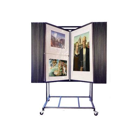 Wood Poster Stand  Swing Open Easy Change SwingStand Poster Display Stand  in 10 Wood Frame Finishes – Displays4Sale