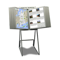 Free-Standing Steel Swinging Panel Displays | Information Center with 12x18 and 20x24 Flip Frame Sizes