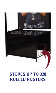 Poster Display Rack with Poster Bin Storage (20 Panels) | Poster Racks | Poster Storage Racks | Rack Poster